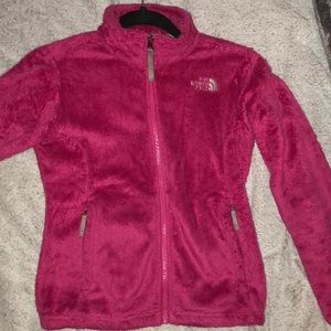 Hot pink north face jacket